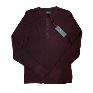 Men’s luxury blend long sleeve henley size S